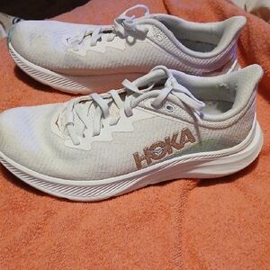 Hoka White Athletic Sneakers